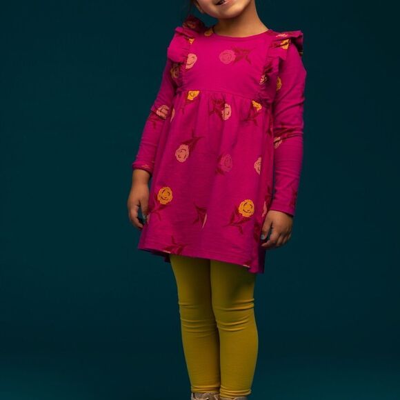 Tea Collection Dress Baby 18-24M Pink Floral Print Ruffled - Picture 7 of 7